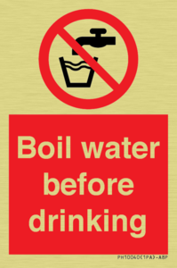 Boil water before drinking